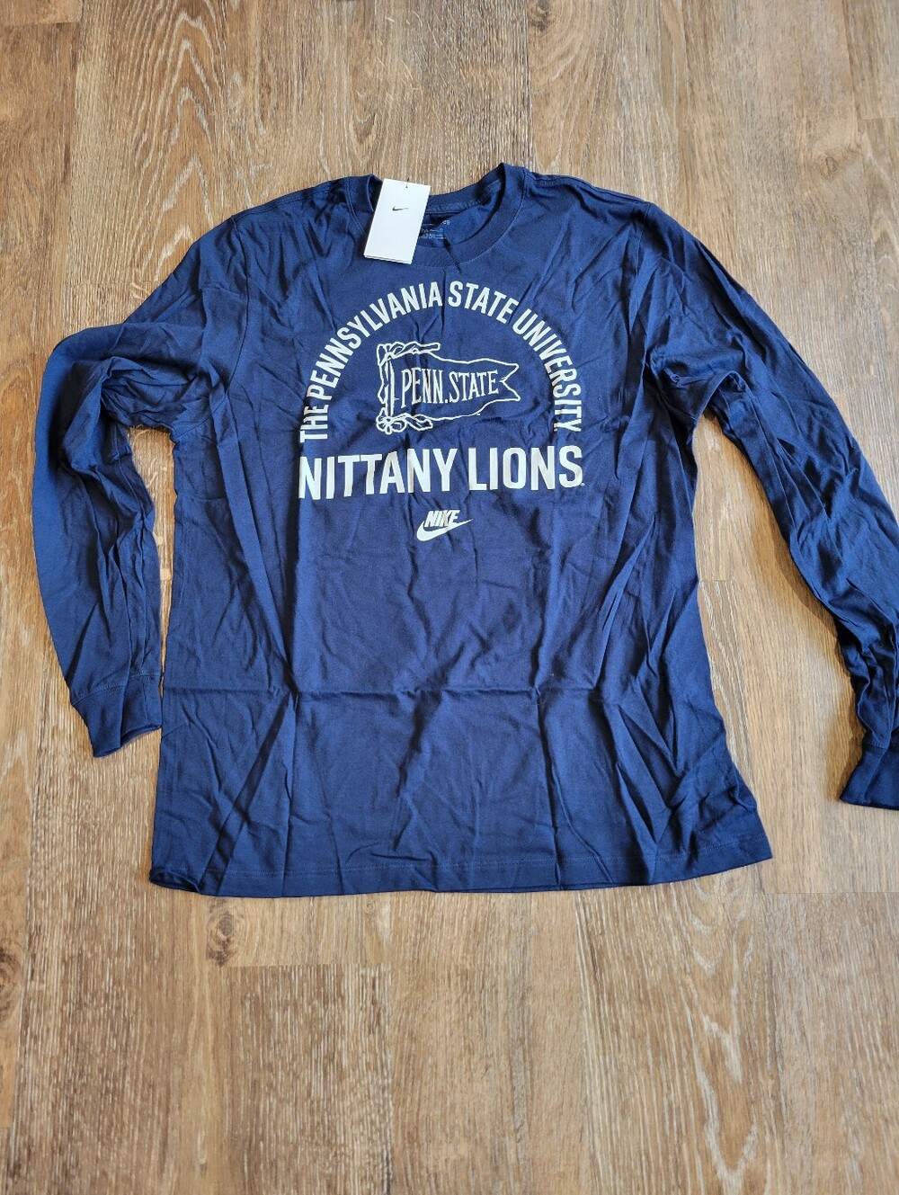 NWT Mens (Xl) Nike Penn Stste Nittany Lions Longsleeve Shirt Navy Blue